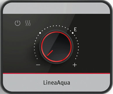  Control sencillo con regulación manual y termómetro integrado El LineaAqua apuesta por un uso simple e intuitivo mediante un panel de control manual, que permite ajustar fácilmente la temperatura según las necesidades del usuario. Incluye además termómetro integrado, facilitando la visualización del estado del agua en todo momento.  Dispone de un rango de temperatura ajustable aproximado de 15 ºC a 75 ºC, permitiendo adaptar el consumo y el confort de forma directa.